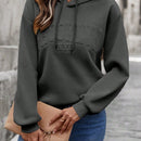 Lune sudadera con capucha casual y holgada para mujer con grafico de letra 3d