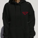 Sudadera con capucha de hombros caidos con eslogan impreso