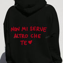 Sudadera con capucha de hombros caidos con eslogan impreso