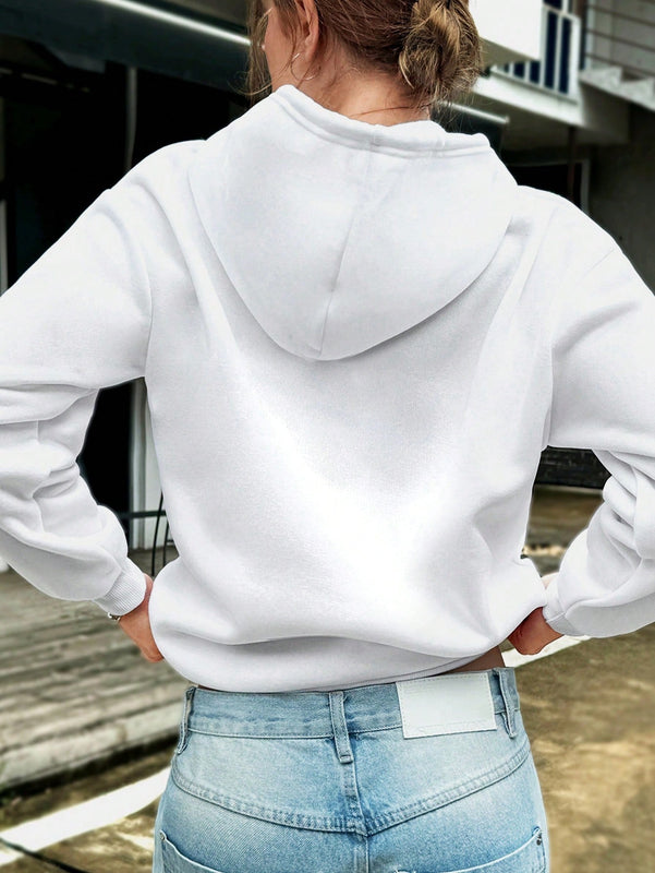 Ezwear sudadera con capucha casual de manga larga con estampado de pentagrama