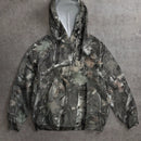 Attitoon sudadera con capucha estampada con camuflaje de ramas de arbol vintage, adecuada para otono/invierno