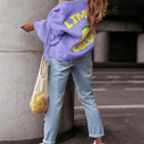 Chaqueta corta de mujer tipo cardigan de manga larga con botones, casual, con diseno de jacquard con limones, para otono e invierno