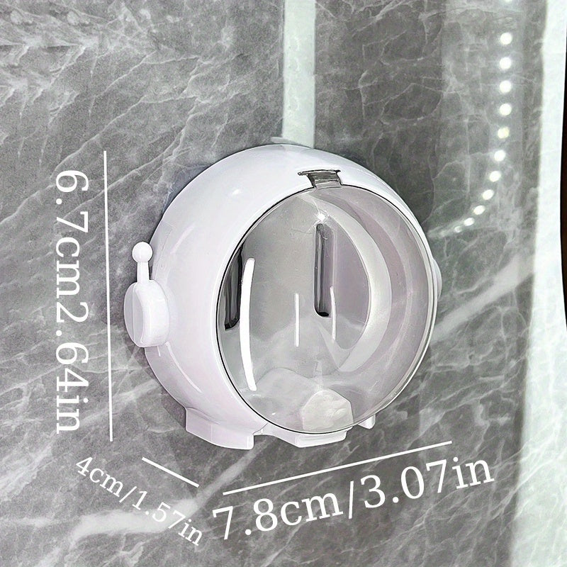 Soporte para Cepillos de Dientes con Temática Espacial para Montar en la Pared con Cubierta Antipolvo - No Requiere Taladro, Ideal para Cepillos Eléctricos y Manuales, Organizador Perfecto para el Baño y Regalo de Navidad
