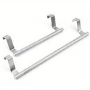 1pc Perchero de Toallas de Acero Inoxidable de Varilla Única, Tipo de Colgador de Trapo sin Perforación en la Puerta del Armario, Barra de Toallas para Colgar en la Puerta del Armario, Perchero de Toallas para Baño
