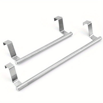 1pc Perchero de Toallas de Acero Inoxidable de Varilla Única, Tipo de Colgador de Trapo sin Perforación en la Puerta del Armario, Barra de Toallas para Colgar en la Puerta del Armario, Perchero de Toallas para Baño