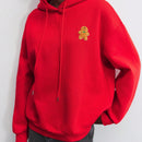 Maija sudadera con capucha casual de navidad con hombros caidos, manga larga, cordon, y grafico del hombre de jengibre para mujeres en la temporada navidena