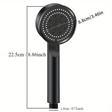 1pc Cabezales de Ducha de Alta Presión, Cinco Modos Ajustables, Cabezales de Ducha Potentes para Baño con Chorros Potentes, Boquillas Pequeñas de Silicona, Disfrute Lujoso del Baño, Accesorios de Baño