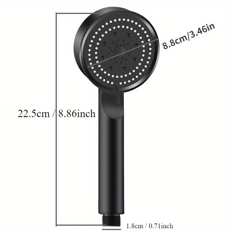 1pc Cabezales de Ducha de Alta Presión, Cinco Modos Ajustables, Cabezales de Ducha Potentes para Baño con Chorros Potentes, Boquillas Pequeñas de Silicona, Disfrute Lujoso del Baño, Accesorios de Baño