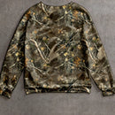 Ezwear sudadera holgada de cuello redondo de manga larga con patron de hojas de arce y ramas para mujer, adecuada para otono/invierno