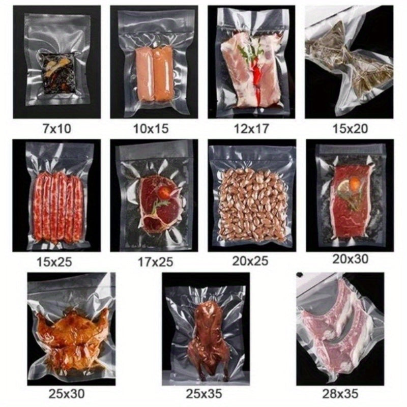 Bolsas de Almacenamiento de Alimentos a Vacío a Prueba de Fugas - 500cm de Largo, Tamaños Variados (12/15/17/20/22/25/28cm) - Reutilizables y Ahorradores de Espacio para la Frescura - Perfectas para la Organización de la Cocina, Almacenamiento de Aliment