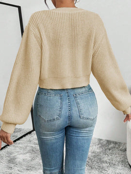 Essnce cardigan informal de mujer con botones delanteros y estampado de flores, apropiado para el uso diario en otono/invierno
