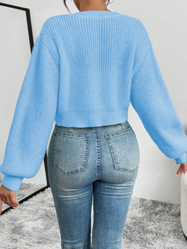 Essnce cardigan informal de mujer con botones delanteros y estampado de flores, apropiado para el uso diario en otono/invierno