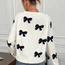 Frenchy cardigan con botones de corte casual y rayas para mujer, para otono/invierno