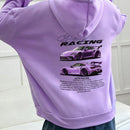 Camiseta informal con estampado, sudadera suelta con capucha, regalo para entusiastas de los autos, camiseta a juego con tematica de autos