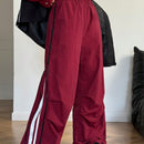 Coolane pantalon de chandal de pierna ancha, de talle medio, con cremallera, textura de decoracion y pierna ancha, para mujer, de otono/invierno
