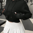 X carly lawrence  essnce sudadera casual con capucha y cordones, de manga larga, de unicolor y estilo drop shoulder, para otono/invierno