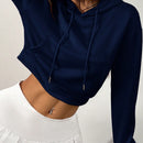 X carly lawrence  essnce sudadera casual con capucha y cordones, de manga larga, de unicolor y estilo drop shoulder, para otono/invierno