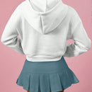 X carly lawrence  essnce sudadera casual con capucha y cordones, de manga larga, de unicolor y estilo drop shoulder, para otono/invierno