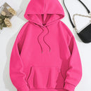 Lune sudadera con capucha informal para mujer con estampado de letra y pata de perro, para otono/invierno