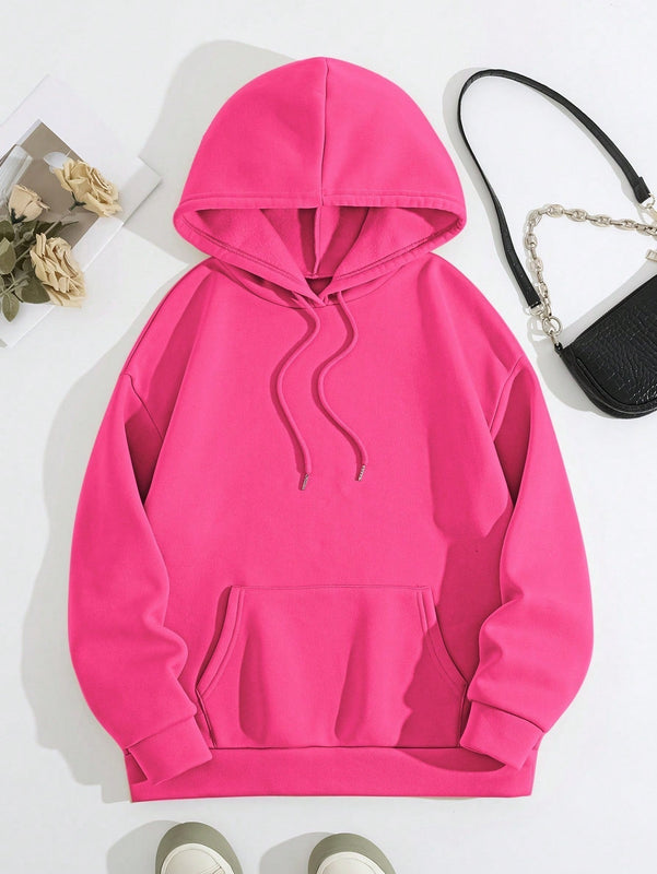 Lune sudadera con capucha informal para mujer con estampado de letra y pata de perro, para otono/invierno