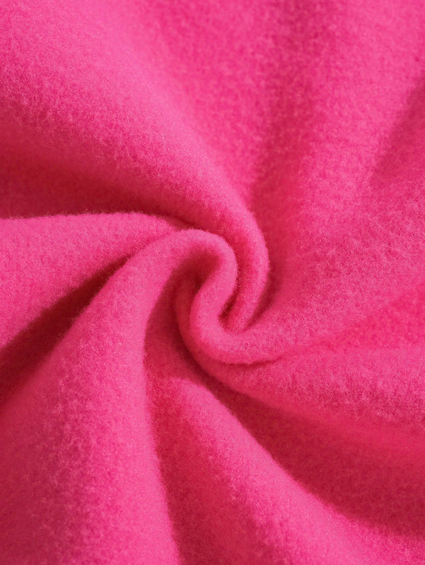 Lune sudadera con capucha informal para mujer con estampado de letra y pata de perro, para otono/invierno