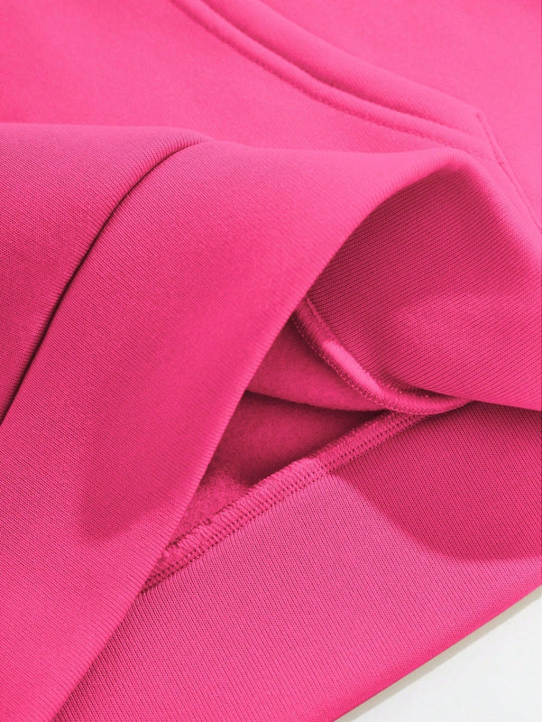 Lune sudadera con capucha informal para mujer con estampado de letra y pata de perro, para otono/invierno