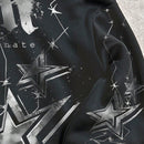 Ezwear sudadera con capucha de estilo retro, casual y de grunge con estampado grafico de estrella de cinco puntas, adecuada para otono/invierno