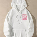 Sudadera holgada casual para mujer con estampado de lema, nueva para otono/invierno 2024