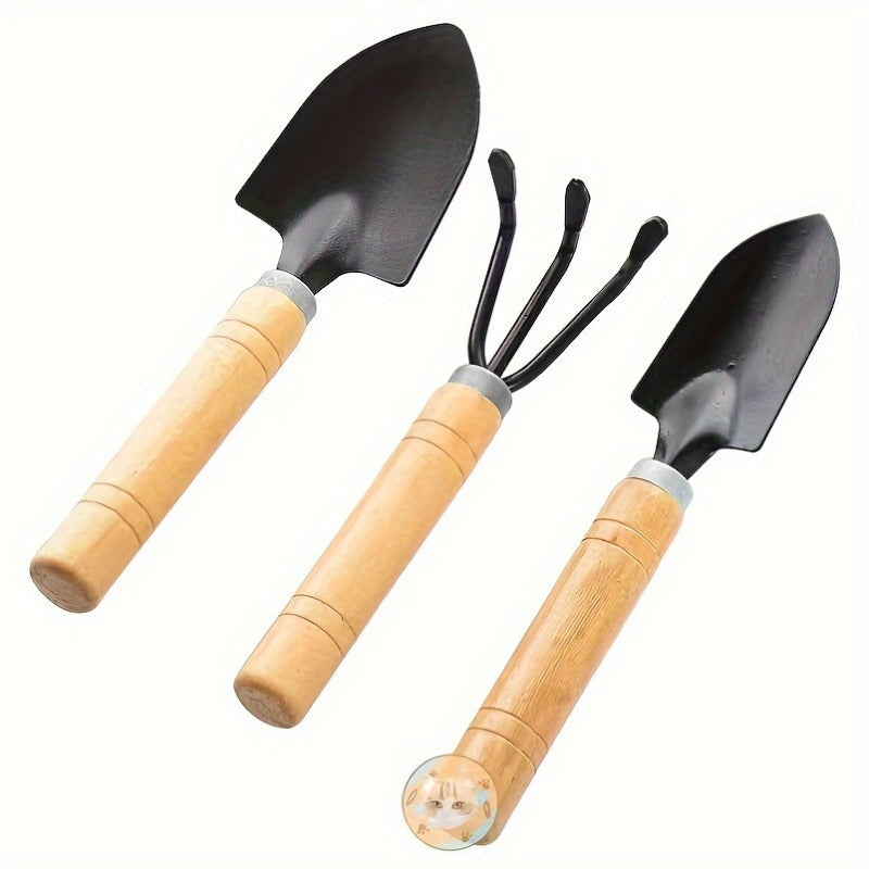 Juego de 3 piezas, Herramientas para plantar flores, Jardinería doméstica para vegetales, Arte del jardín, Pala para suelo de pino y flores, Herramientas para plantar en macetas, Tres palas pequeñas