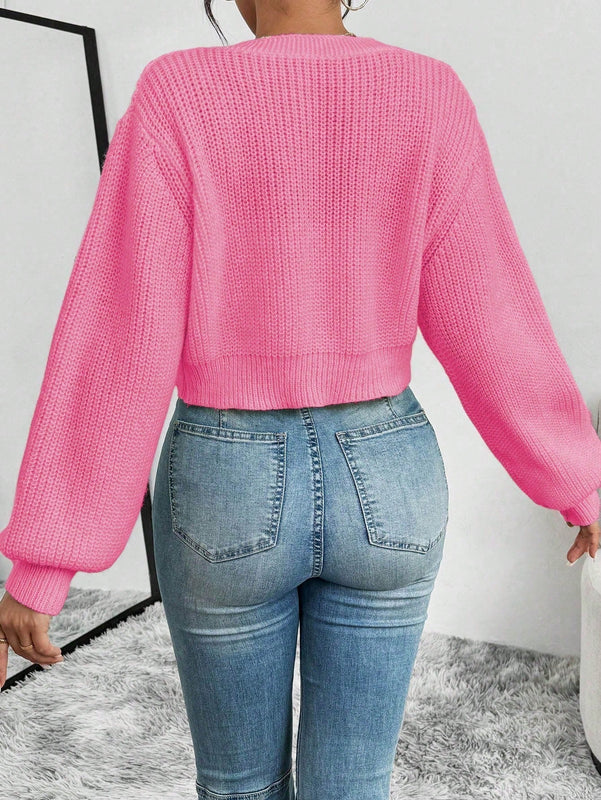 Essnce cardigan informal de mujer con botones delanteros y estampado de flores, apropiado para el uso diario en otono/invierno