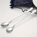 8 cucharitas de acero inoxidable mango largo para té helado, café, helado, aptas para lavavajillas, accesorios de cocina, cubiertos para postres, utensilios para el hogar y la cocina