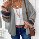 Emery rose cardigan de mujer de bloques de color con rayas, moda minimalista para uso casual diario