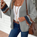 Emery rose cardigan de mujer de bloques de color con rayas, moda minimalista para uso casual diario