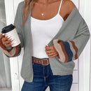 Emery rose cardigan de mujer de bloques de color con rayas, moda minimalista para uso casual diario
