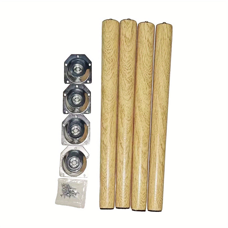 Juego de 4 Patas de Madera para Repuestos de Muebles para Mueble de TV, Cómoda y Mesa de Café