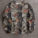 Ezwear sudadera holgada de cuello redondo de manga larga con patron de hojas de arce y ramas para mujer, adecuada para otono/invierno