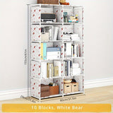 Librero Metálico Blanco Versátil - Soporte de Suelo de Autoensamblaje, Organizador de Almacenamiento Multinivel para Sala de Estar y Oficina, Armario de Almacenamiento para Escritorio, Estantería de Mesa