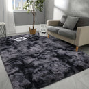 1 alfombra suave y peluda para sala, tapete de poliéster teñido al estilo tie-dye, antideslizante y lavable en máquina, decoración para dormitorio, sala de juegos o residencia estudiantil