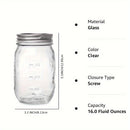 250ml/500ml 4/8pcs Tarros de Vidrio Mason con Tapas Redondas, Reutilizables para Enlatado, Fermentación, Conserva, Avena Nocturna, Mermelada, Frutas y Snacks, Contenedores y Accesorios de Cocina