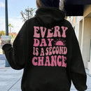 Sudadera con capucha de mujer, nueva para otono-invierno 2024, con estampado de letras, de corte holgado, de manga larga, calida y gruesa, con estilo y tendencia para capas