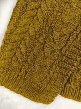 Moosta cardigan informal de manga de globo con nudo delantero de unicolor para otono/invierno