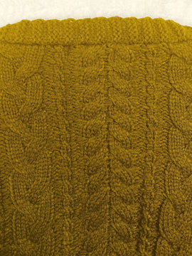 Moosta cardigan informal de manga de globo con nudo delantero de unicolor para otono/invierno