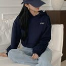 Dazy sudadera con capucha de manga larga y hombros caidos, de corte suelto y estilo casual con estampado de mariposas, para otono