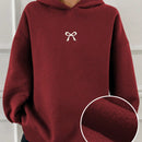 Dazy sudadera con capucha casual con forro polar de unicolor, de corte holgado, unisex