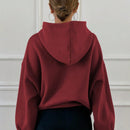 Dazy sudadera con capucha casual con forro polar de unicolor, de corte holgado, unisex