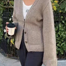 Cardigan de punto suelto y versatil de moda casual para mujer