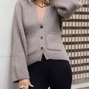 Cardigan de punto suelto y versatil de moda casual para mujer
