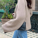 Cardigan de punto suelto y versatil de moda casual para mujer