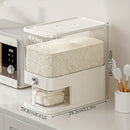 Dispensador de arroz hermético LDQ de 1 pieza - Contenedor de almacenamiento de granos de PP de gran capacidad de 10 kg con taza medidora - Dispensador de alimentos secos a prueba de humedad para arroz, frijoles, maíz - No se necesita electricidad