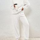 Frenchy sudadera con capucha de forro polar de peluche de unicolor informal para mujer para otono/invierno